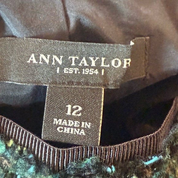 Ann Taylor green tweed skirt size 12 - Picture 2 of 5